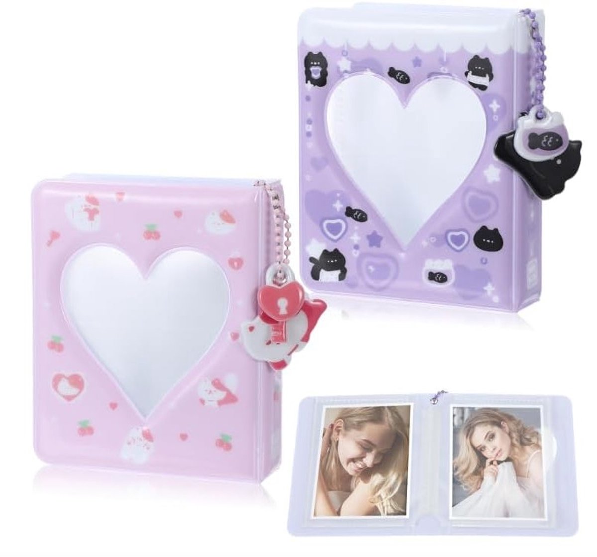 Mini Photo Album Set met 36 Compartimenten voor Foto's, Ideaal voor Fujifilm Instax Mini en Polaroid Afbeeldingen, Perfecte Kpop Kaartenhouder en Album voor Herinneringen