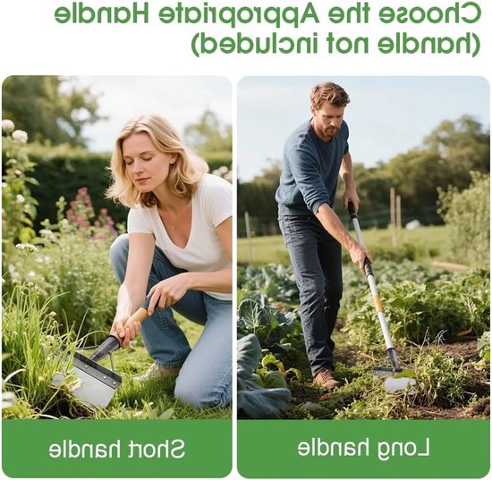 Onkruidschraper Tuinschep - Krachtig Onkruid Verwijderen - Slijtvast Mangaanstaal - Multifunctioneel Gereedschap - Voor Tuin Schoonmaken en IJs Verwijderen - Tuinschraper Onkruidsteker Grondmes van Merkloos	 — afbeelding 3