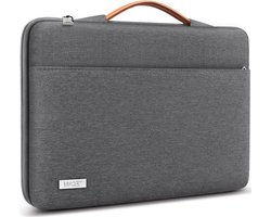 Laptop Sleeve 16 Inch voor MacBook Pro, MateBook D15, Razer Blade 15 - Bescherming met Uittrekbare Handgreep, Donkergrijs en Waterafstotend Design
