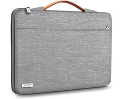 Laptop Sleeve 16 Inch voor MacBook Pro, MateBook en Razer Blade – Bescherming met Uittrekbare Handgreep, Grijs