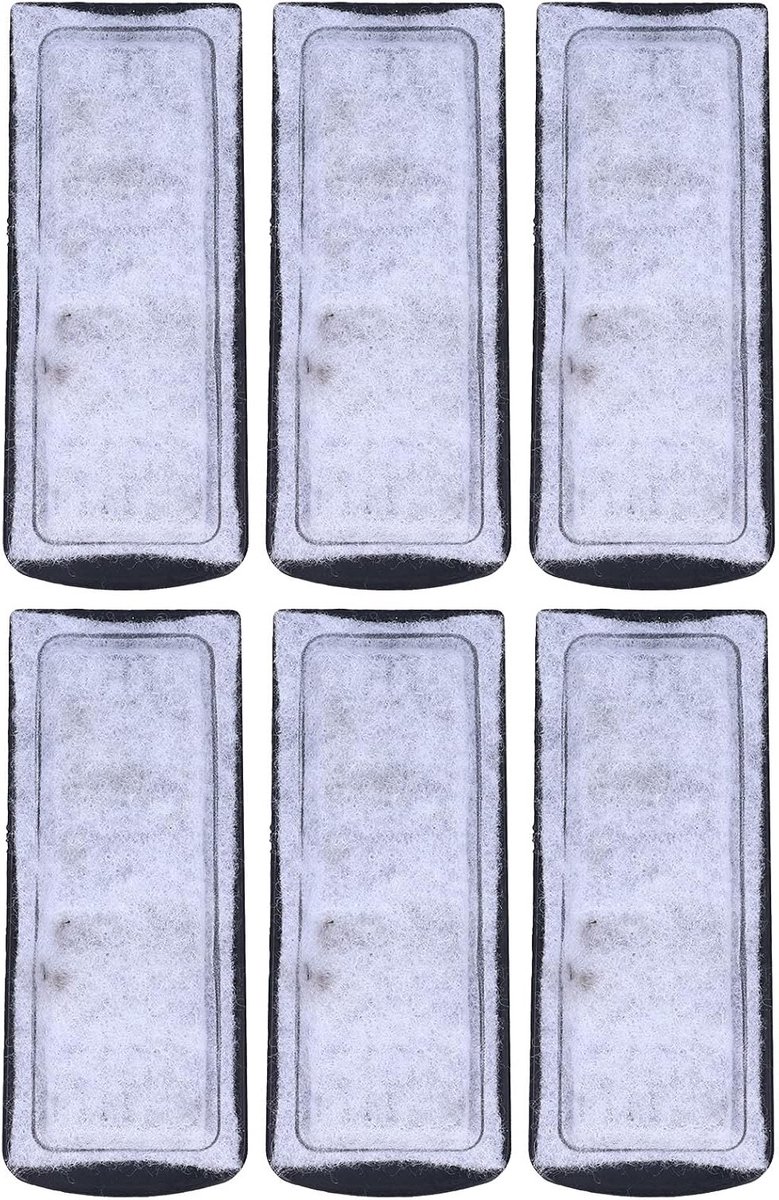 Set van 6 Vervangingsfilters voor Aquarium - Actieve Koolstof en Filterkatoen voor Optimaal Waterkwaliteit en Filtratie Accessoires