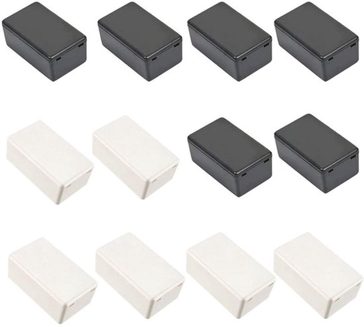 Elektronische behuizing voor elektronische instrumenten - Zwart - Waterdicht - 12 stuks