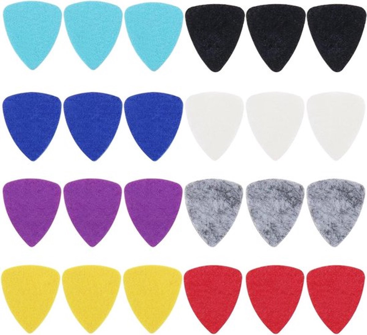 Set van 24 Gitaar Vilt Picks voor Ukulele en Klassieke Gitaar