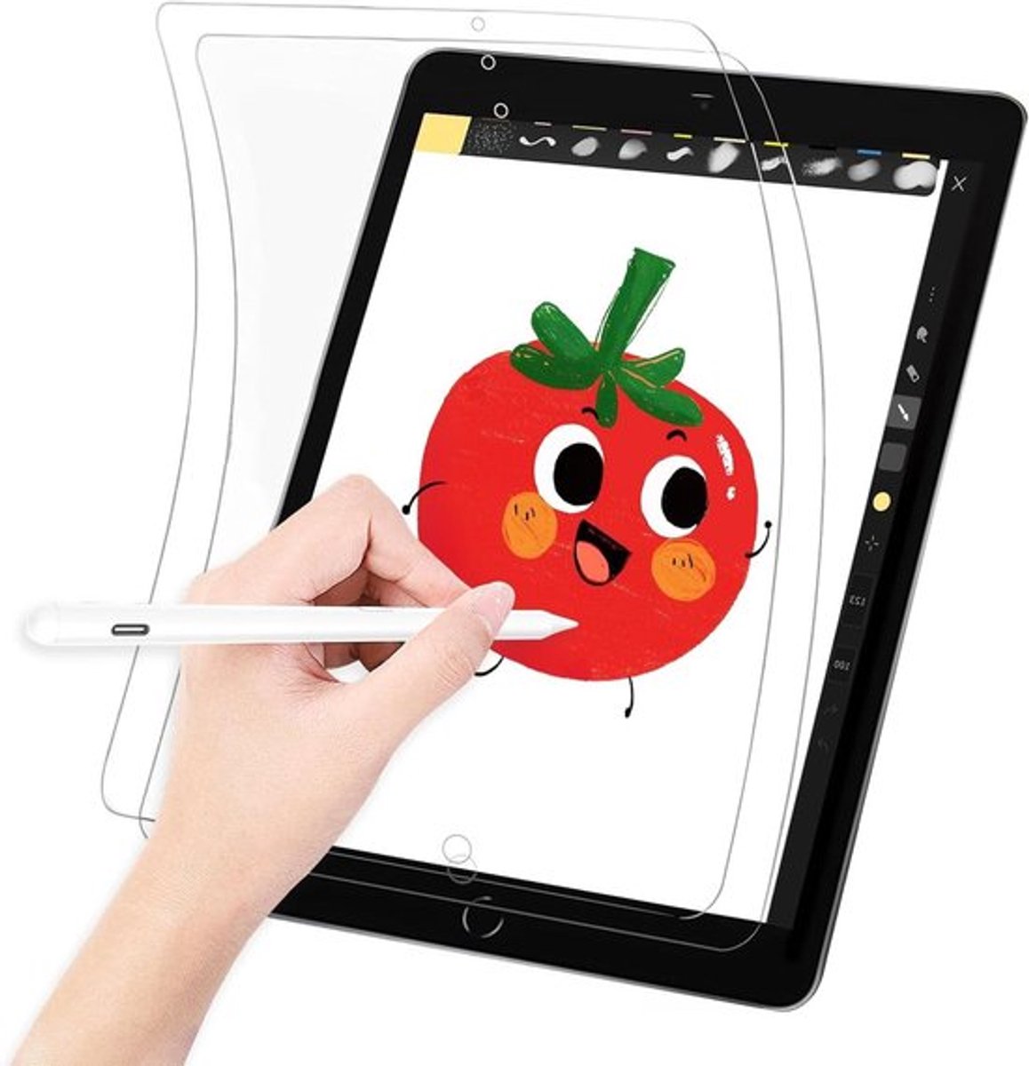 Papieren Beschermfolie voor iPad 10,2 inch - Matte Displaybescherming - 2 Stuks