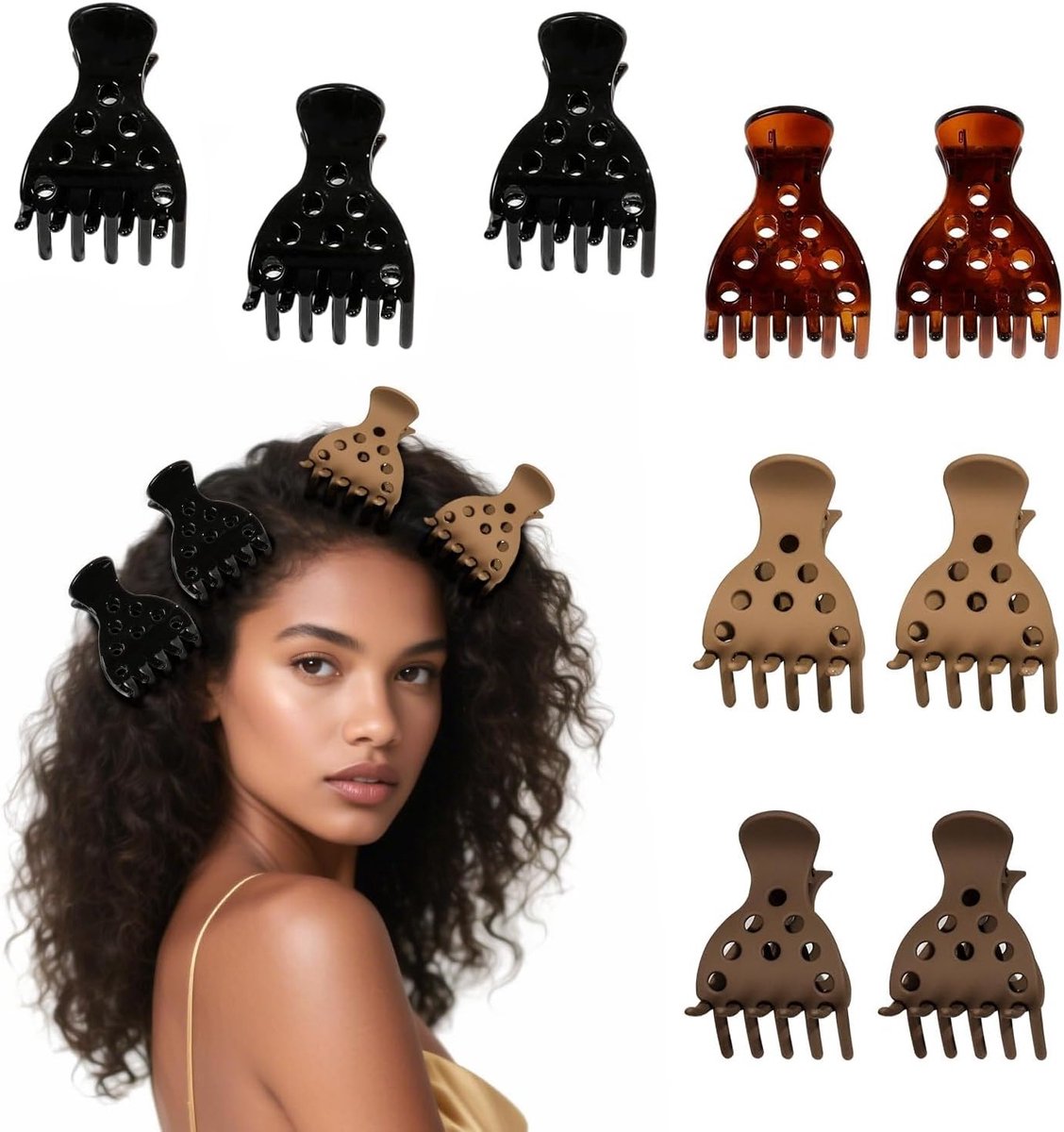 9-delige haarclips voor het liften van de haarwortels - volumizer clips voor dik, krullend of steil haar, accessoires voor extra volume en styling