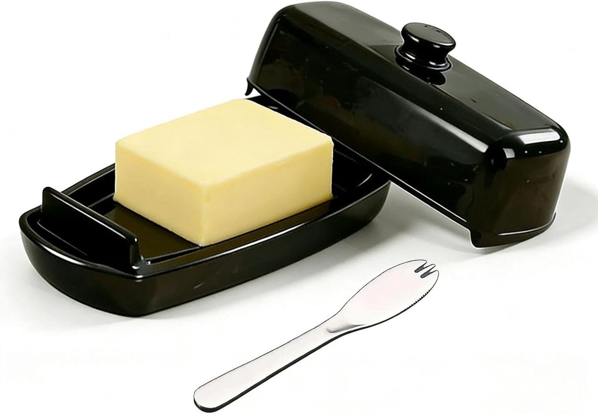 Boterdoos met Botermes, Gesloten Boterdoos voor Boter, Kaas en Desserts in de Keuken
