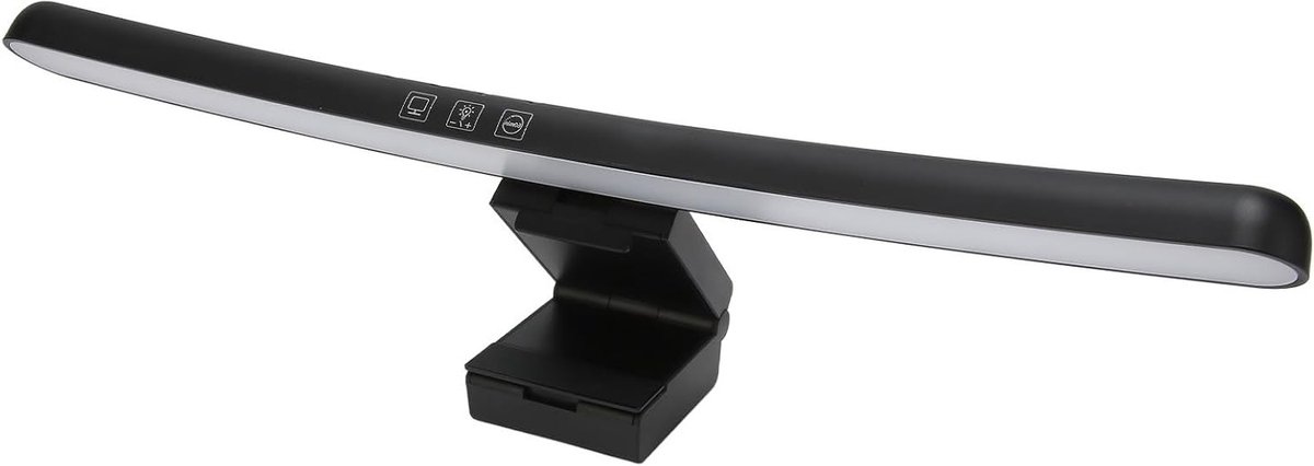 Curved Monitor Lamp met Stepless Dimming en 3 Kleurtemperaturen voor Oogbescherming en Comfortabel Werken aan Computer Screens