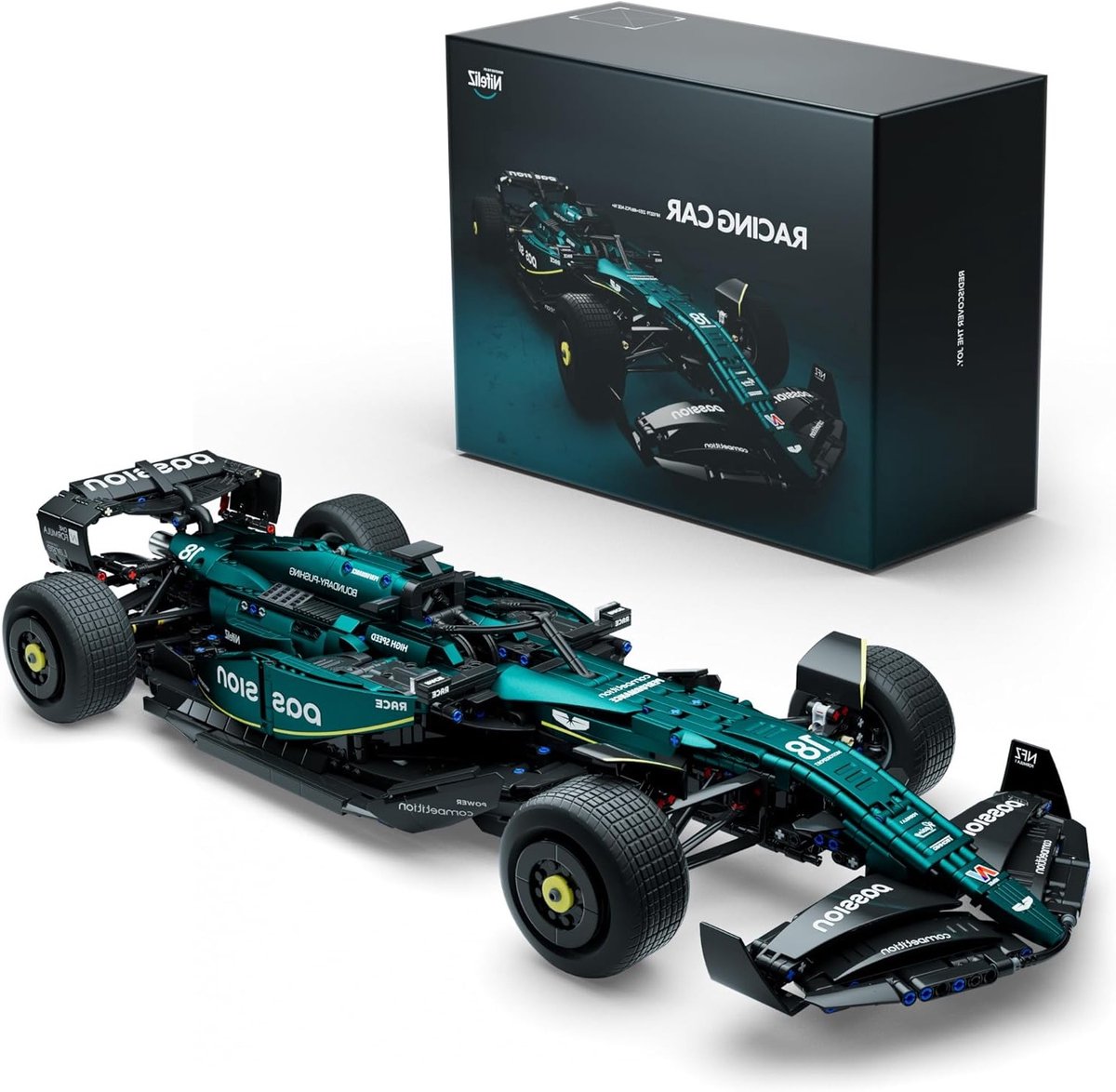 Racing Car Model Kit 1:8 voor Volwassenen, 2351 PCS Bouwset voor Auto's, Perfect Cadeau voor Mannen en Vrouwen