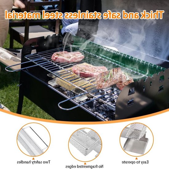 Efficiënte Cold Smoke Generator met 2 Borstels en 6 Haken voor Kettle Barbecue en Rookoven, Eenvoudig in Gebruik en Energiebesparend — afbeelding 3