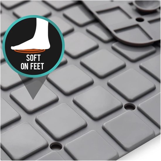 Douchemat Antislip - Badmat Zacht - Veilig Douchen - Met Zuignappen - 40x71 cm - Wit — afbeelding 2