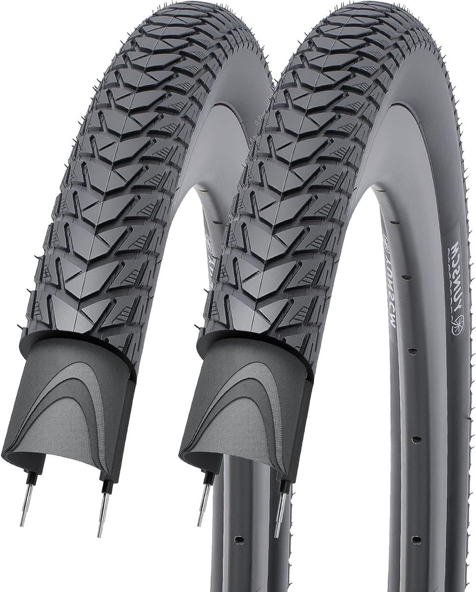 Fietsbanden 2 stuks - Opvouwbare buitenbanden - Stadsverkeer - Lichtgewicht aramide kop - 700x38C - Zwart
