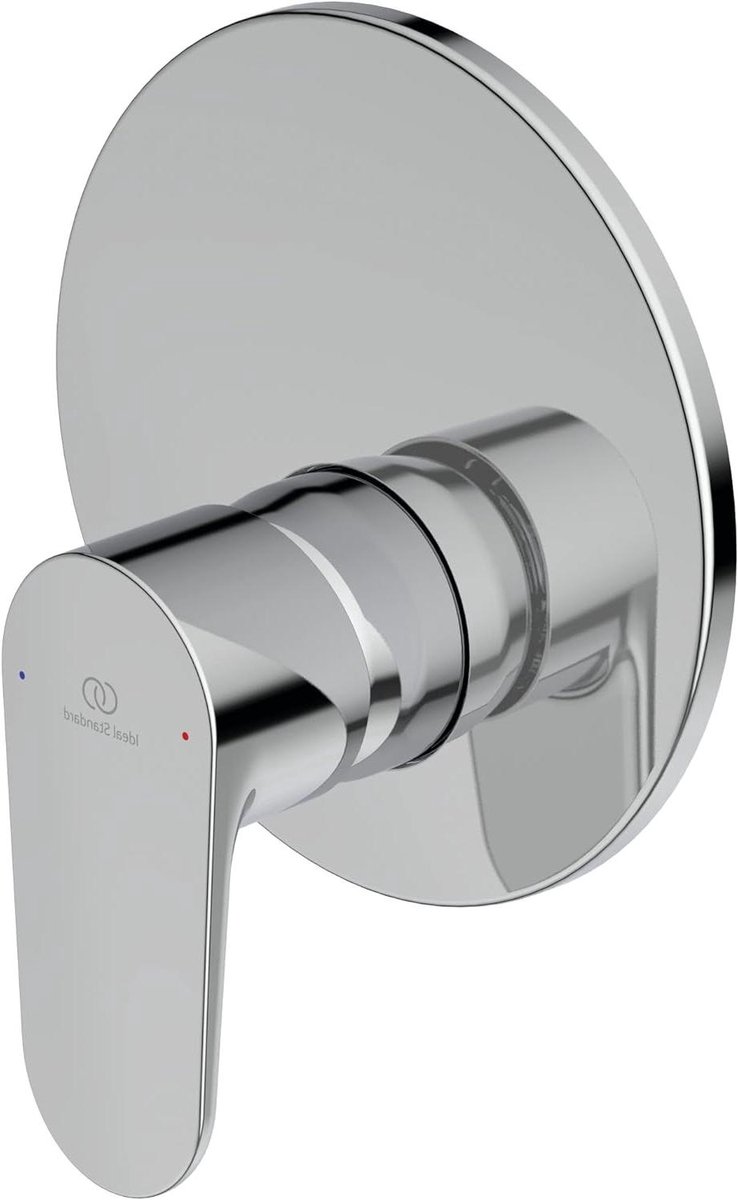 Douchekraan Inbouw - Eengreeps Kraan - Douche Gebruik - Temperatuur Begrenzer - 10mm Plaat