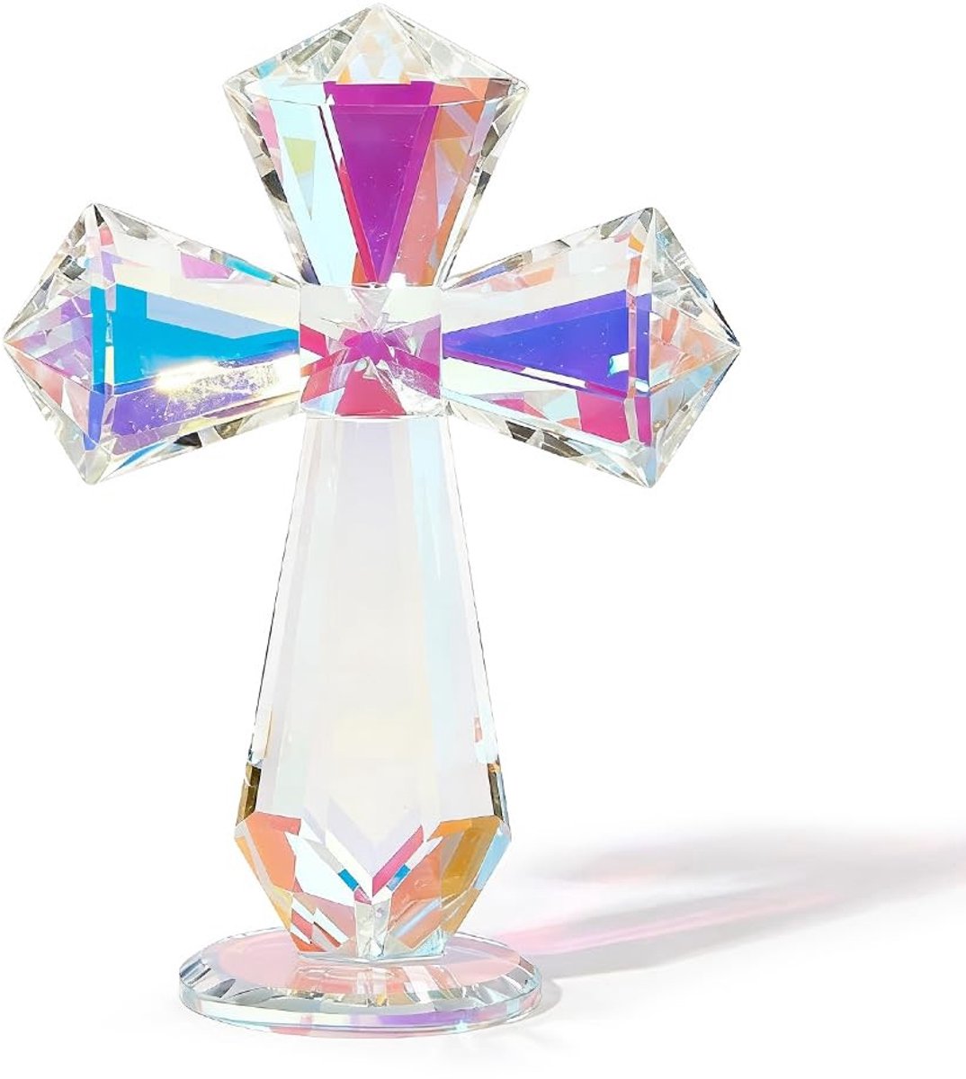 Dailygoods - Kristal Kruis Decoratie - 14,7 cm Collectible Beeldje voor Christelijke Feesten