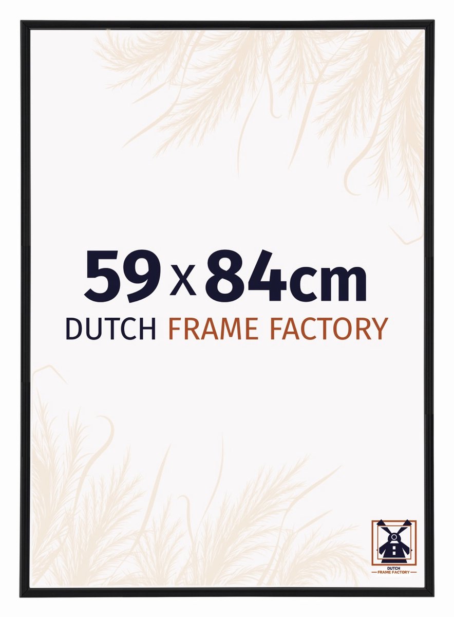 Dutch Frame Factory Fotolijst 59x84 cm - Kunststof - Zwart Mat - Angers