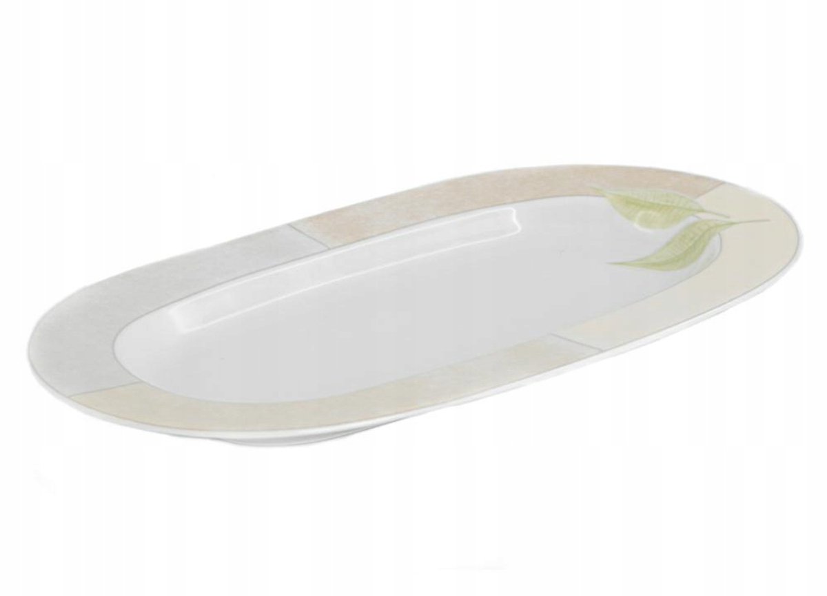 Lubiana Roma Saladeschaal/Serveerplateau 24 cm - Met Bladmotief