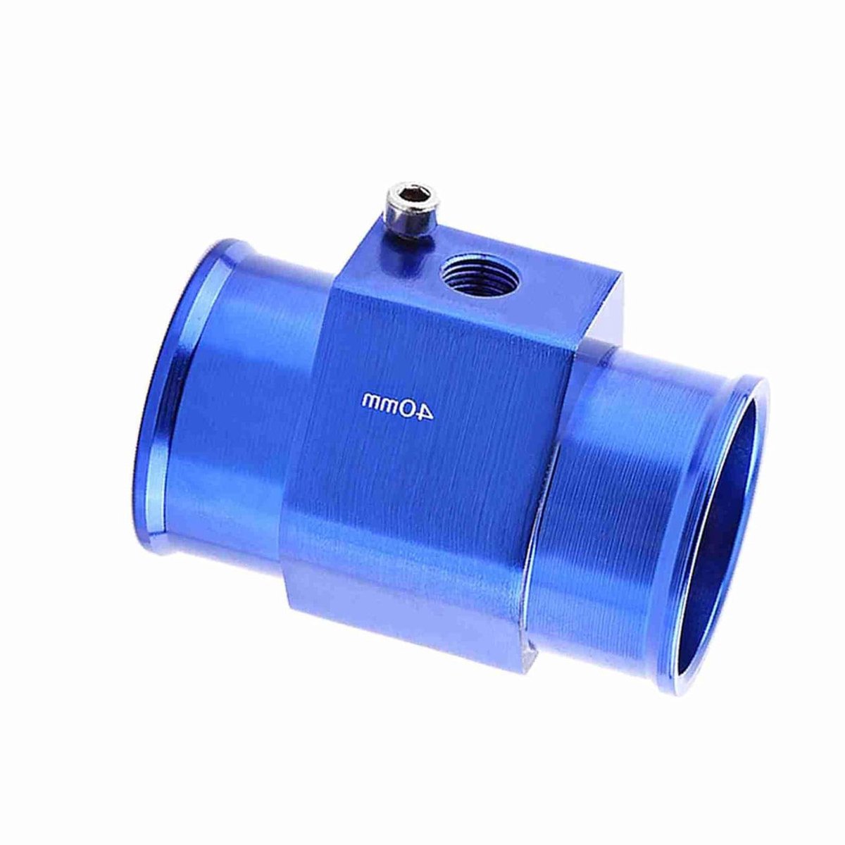 Waterslang Adapter - Temperatuur Sensor - Koelvloeistof Meten - Universele Pasvorm - 40mm Diameter - Blauw