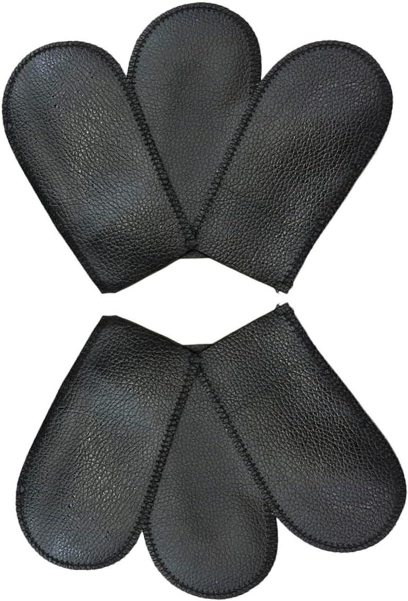 Pedaalhoezen Piano - Instrument Riem - Muziek Maken - Beschermend Leer - 6 Stuks - Zwart