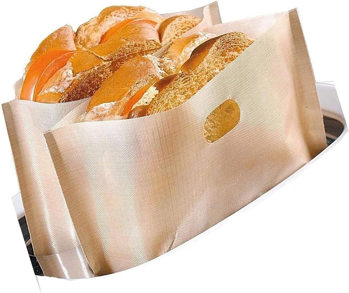 Broodrooster zakken Bakzakken sandwich Panini grillen Herbruikbaar anti-aanbak 4 stuks Rood