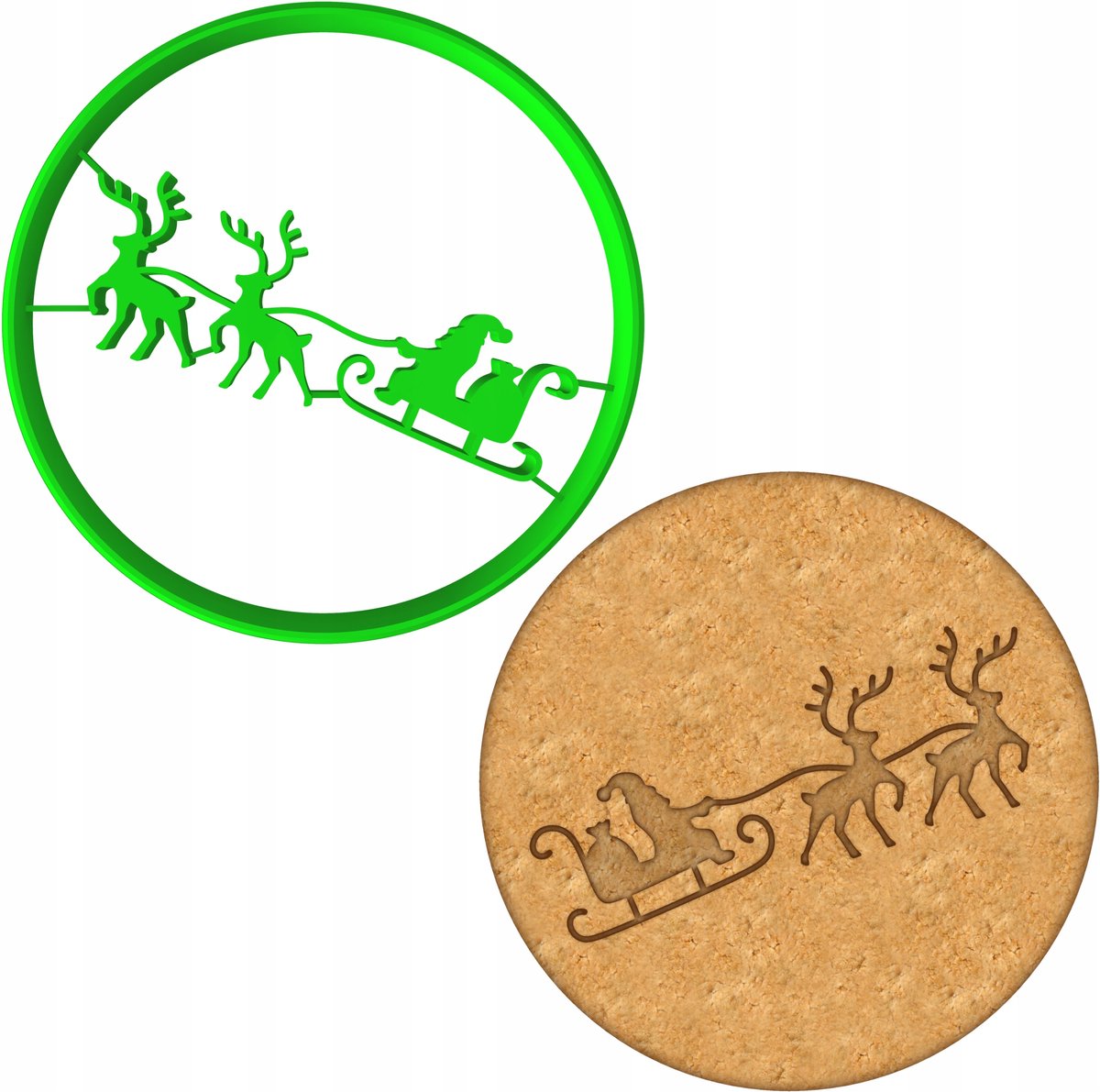 Koekjesvorm Kerst Rendier 8cm - Bakken met Plezier
