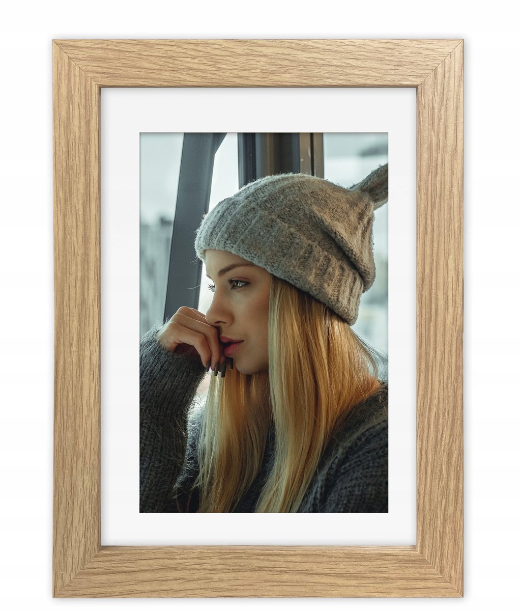 Fotolijst Italia 15x21cm met passe-partout 13x18cm, licht eiken