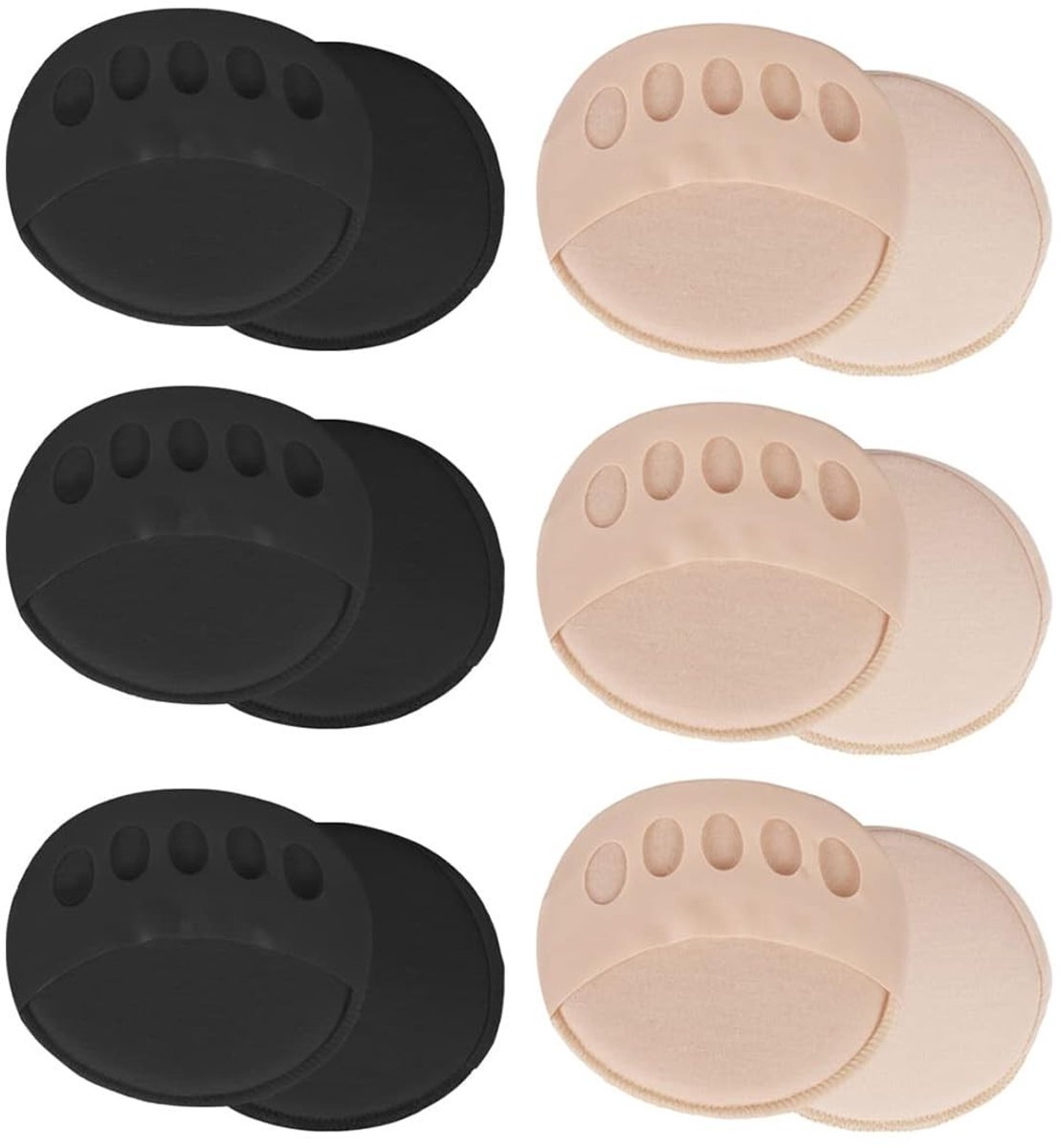 Dailygoods- Voetkussen Orthopedisch - Voorvoetkussens/Middenvoetkussens - Verlicht Vermoeidheid/Pijn - 6 Paar - Dames - Comfortabel Gebruik - Schoeninlegzolen