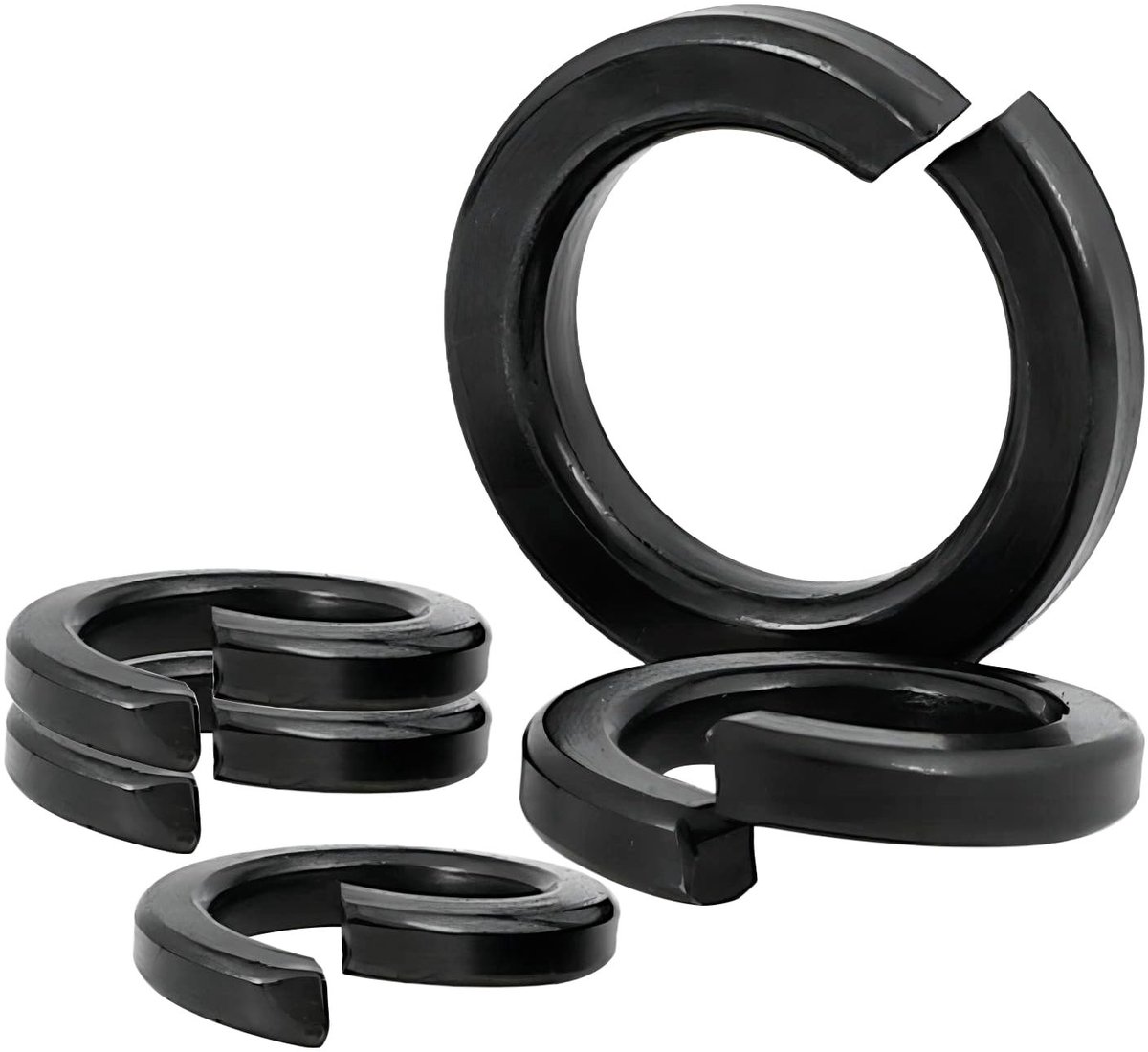 Dailygoods- Veerring 10 Stuks - Spiraalvormige Sluitringen - Koolstofstaal - Anti-losmakende Werking - Anti-vibratie - Hoge Slijtvastheid - Sluitring
