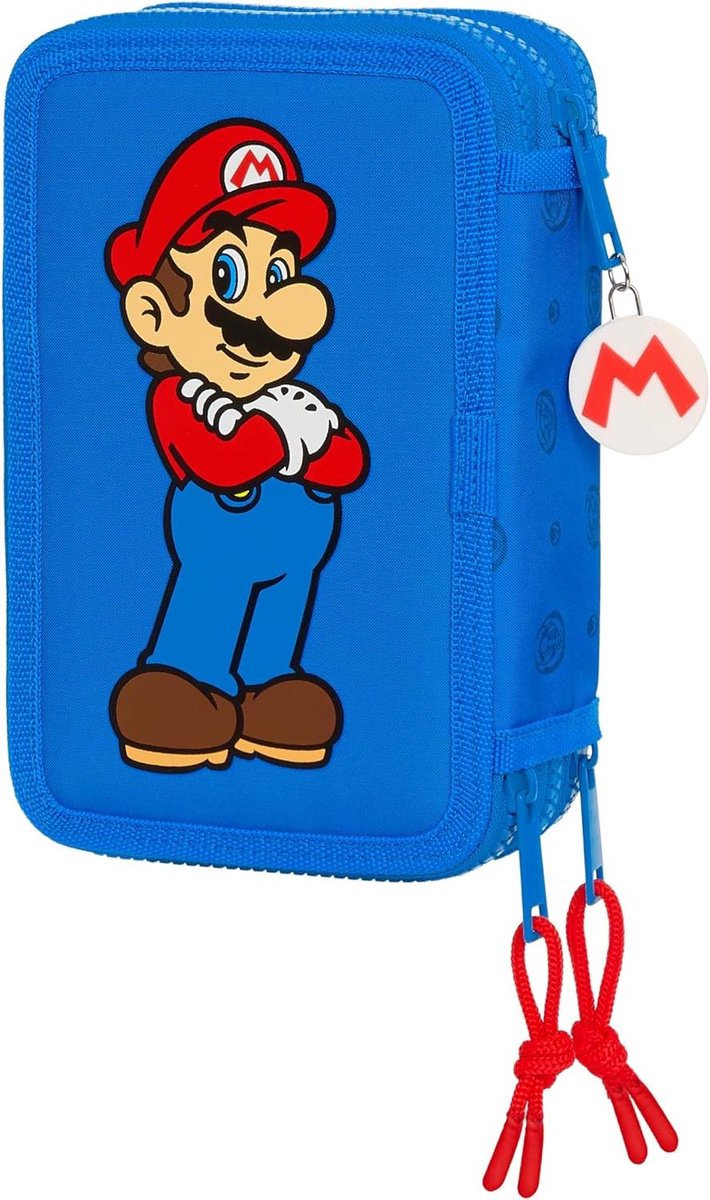 Schooletui - Kinderetui - Schoolspullen Opbergen - 36 Delig - 125 x 195 cm - Blauw Rood
