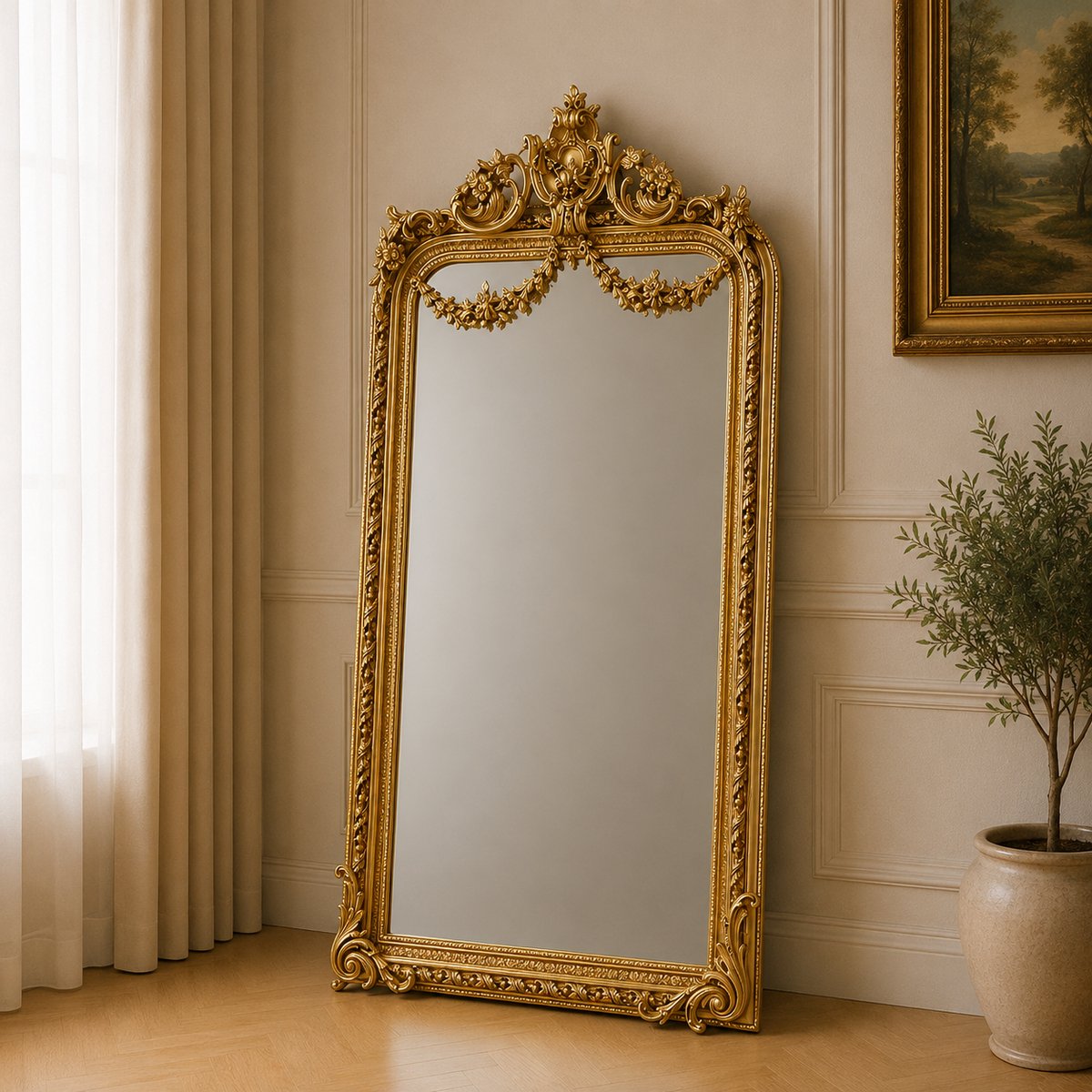 Barok Spiegel XXL Aphrodite Goud