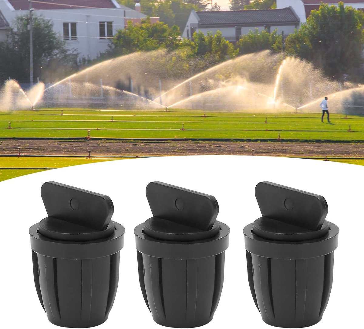 JHUBERS- Slang Eindplug 20 Stks - Duurzaam ABS-Materiaal - Sluit Druppelirrigatieslang - Voor Tuinbedden/Gazons - Ideaal voor Kassen - Productlengte 35 mm - Slangstopper