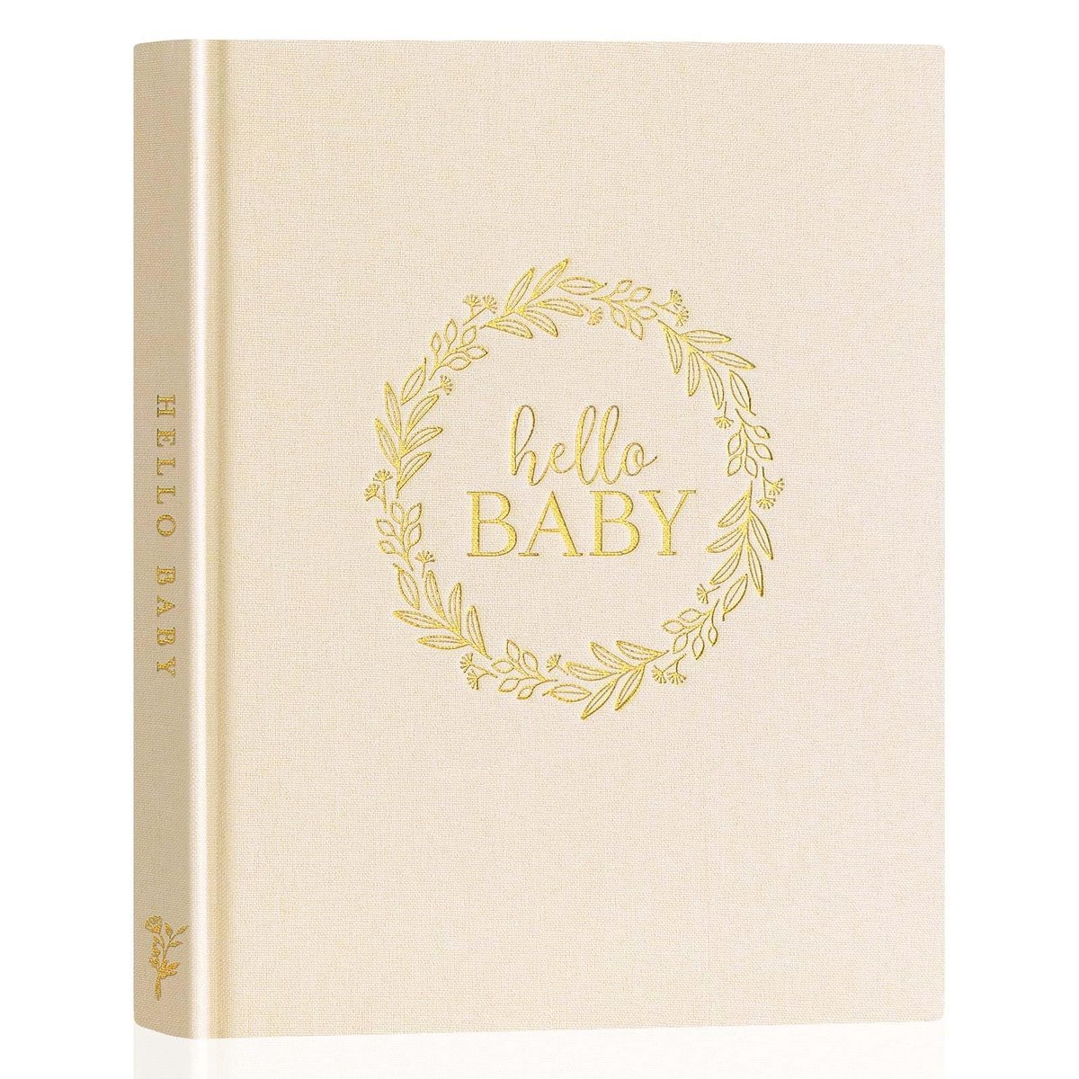 JHUBERS- Geboorteboek - Linnen Kaft - 154 Pagina's - Baby Fotoalbum - Herinneringen Vastleggen - Genderneutraal - DIY Scrapbook - Babyalbum