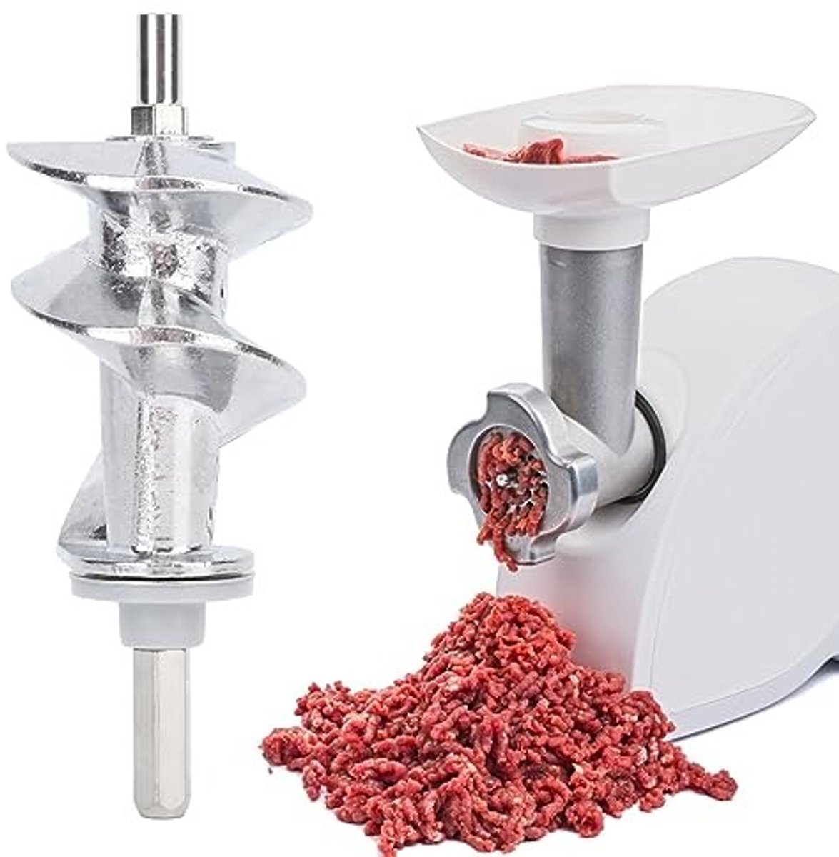 JHUBERS- Vleesmolen Schroef - Vervangbare Wormschroef - Duurzaam Roestvrij Staal - Efficiënt Accessoire - Nauwkeurige Productie - Hygiëneveiligheid - Vleesmolenonderdeel