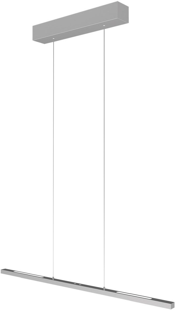 Hanglamp Bande 4906ST in staalkleur, hoogteverstelbaar van 50-125 cm, moderne stijl, met elektronica en metaal, merk Steinhauer