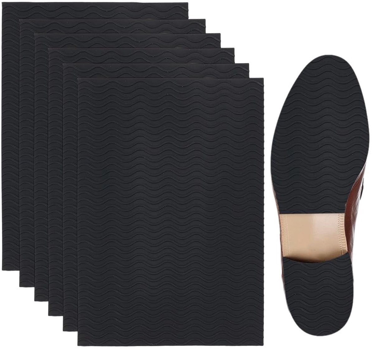JHUBERS- Schoenbodembeschermers 6 Stuks - Antislip Pads - Rechthoekige Schoenzoolbeschermer - Stickers voor Hoge Hakken - Platte Laarzen - Duurzaam Materiaal - Schoenbeschermers