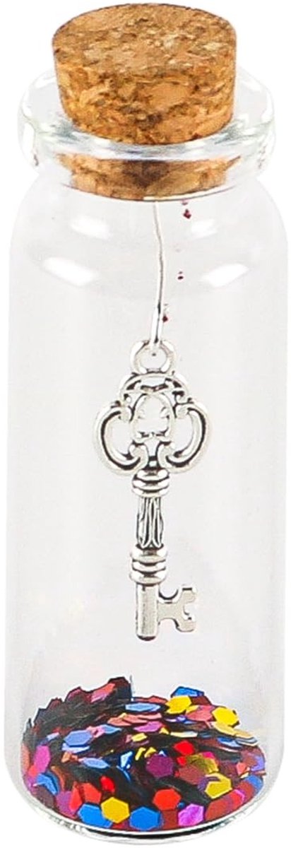 Dailygoods- Boodschap in een Fles - Romantisch Cadeau - Liefdes Cadeau voor Hem - Huwelijkscadeau - Valentijnsdag - Elegante Glazen Fles met Rood Lint - Liefdescadeau