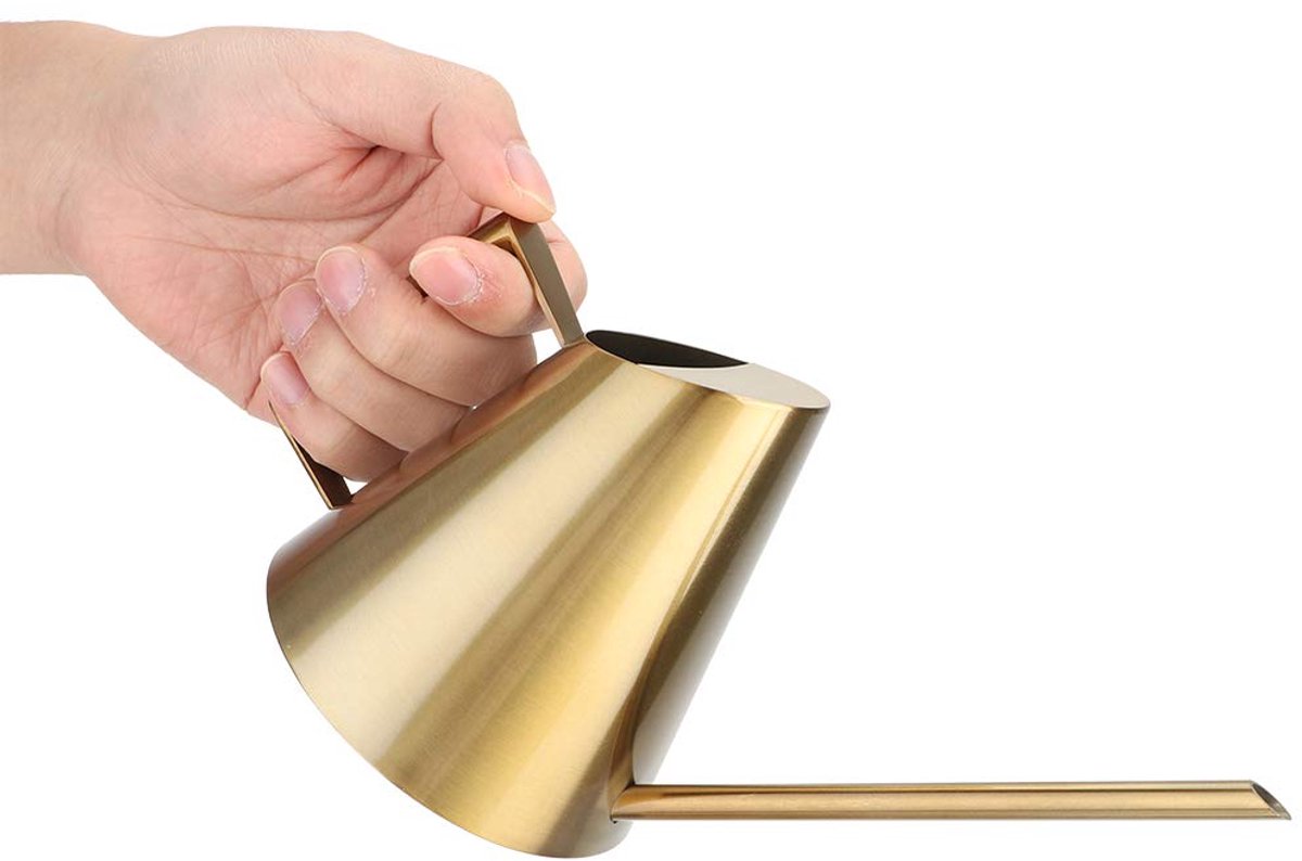 RVS Gieter met Lange Watermond voor Tuin en Planten - 900ml