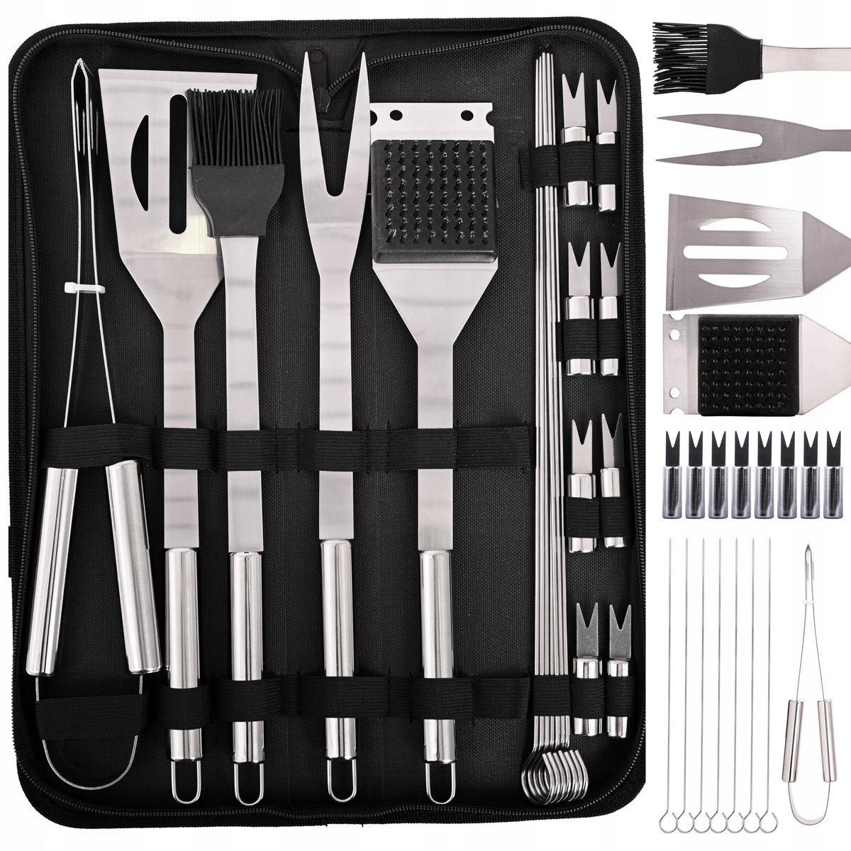 20-delige Grillaccessoires Set - Roestvrij Staal met Opbergkoffer