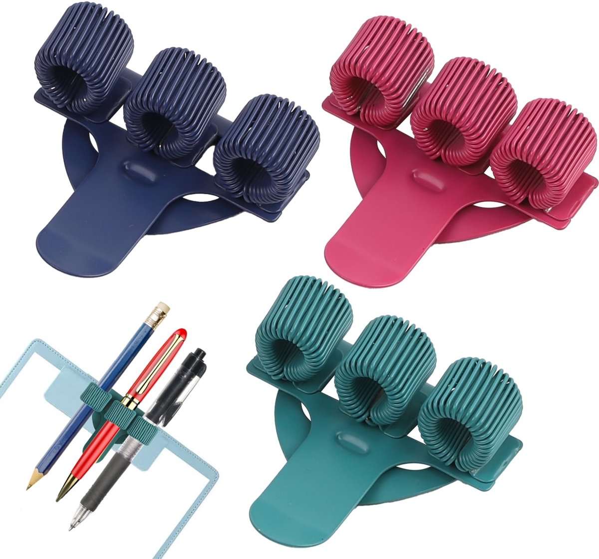 Dailygoods- Penhouder Verpleegkundige - Roestvrij Staal - Verstelbare Drie-Gaats - Pennenhouder - Verpleegsteraccessoires - Hygiënisch en Onderhoudsvriendelijk