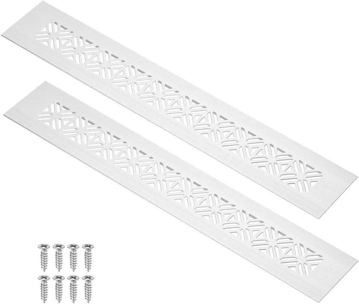 Ventilatie Roosters - Luchtroosters - Kast Ventilatie - Corrosiebestendig Aluminium - 50x300 mm - Mat Zwart