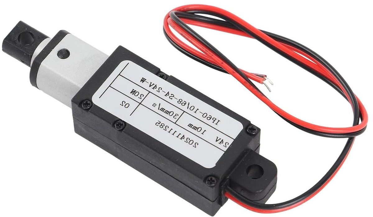 Lineaire Actuator - Elektrische Motor - Huisautomatisering - 24V 20N Stuwkracht - 10 mm Slag - Aluminium