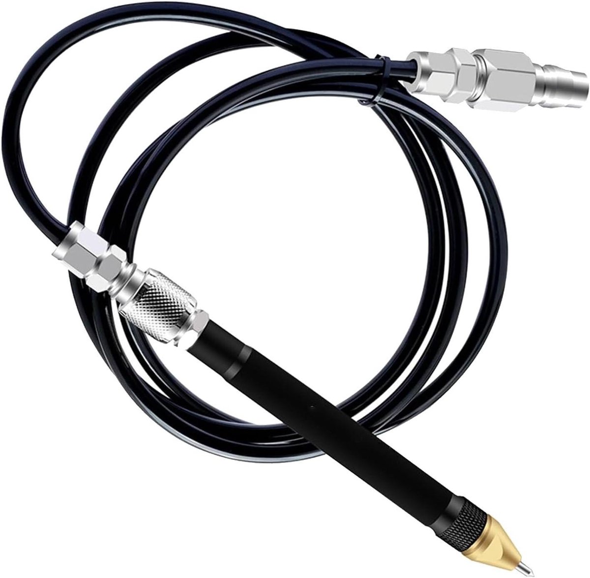 Pneumatische graveerpen - Air scribe tool - Precisie graveren - 3800 BPM frequentie - 60-90 PSI - Zilver