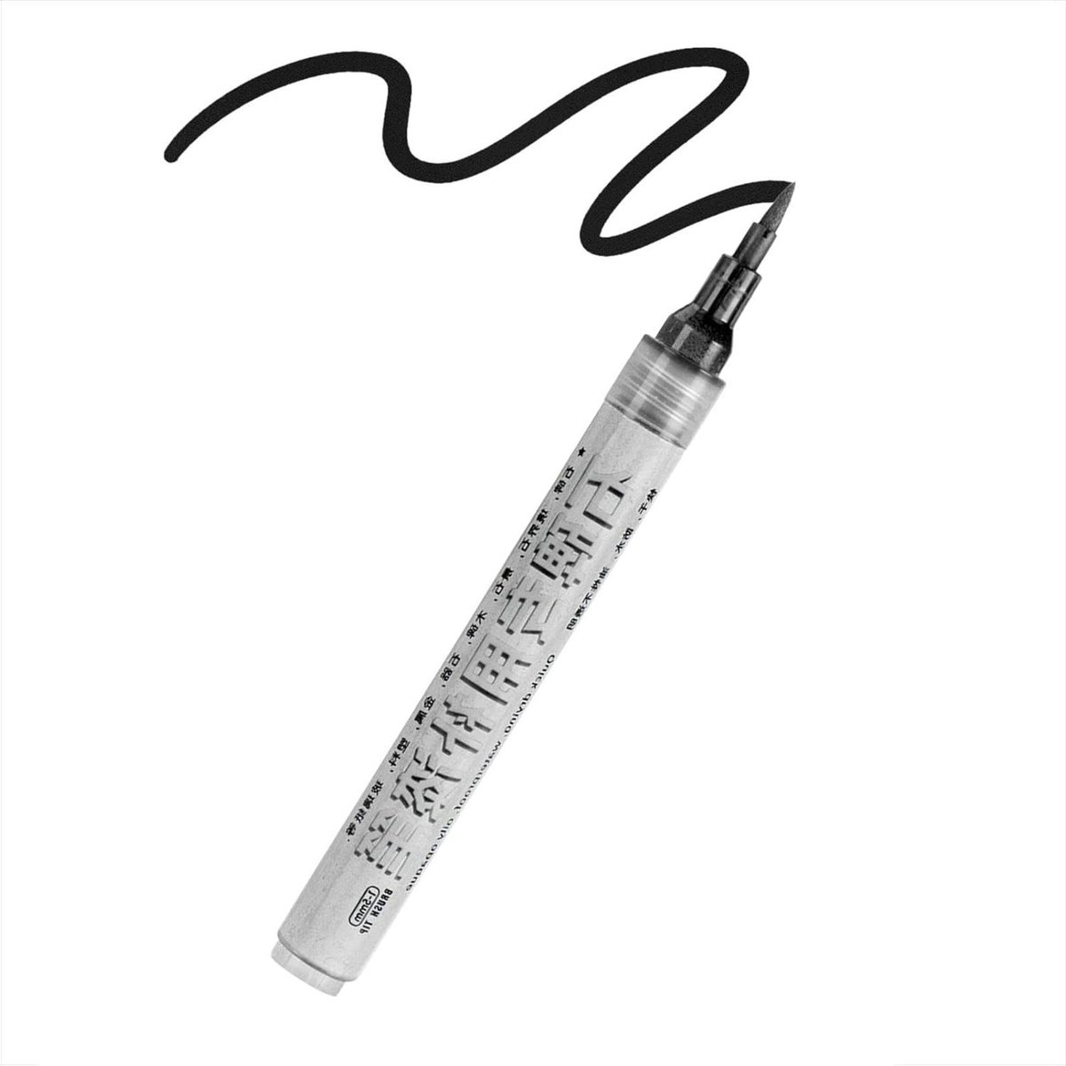 Steen Marker - Gedenksteen Pen - Grafsteen Herstel - Waterdicht & Sneldrogend - 17 x 4 x 1 cm - Zwart