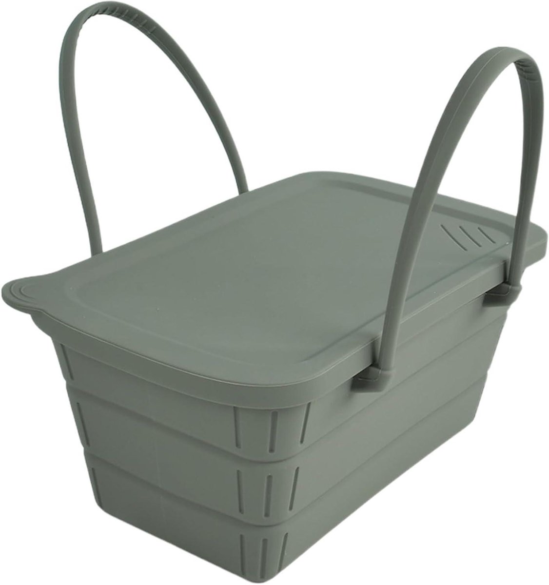 Opvouwbare IJsemmer - Silicone Bak - Drank Koelen - Ruimtebesparend Ontwerp - 22 x 11.5 cm - Grijs