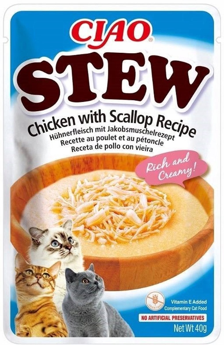 Inaba Inaba Ciao - Natvoer voor Katten - Kurczak en Przegrzebki - 24x40g