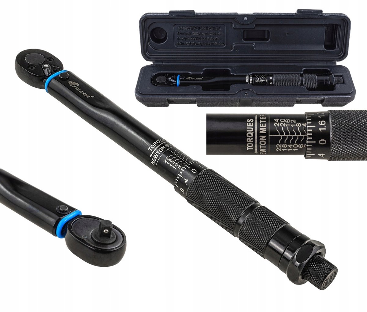 Momentsleutel 1/4" 2-24 Nm met vergrendeling en kalibratiecertificaat