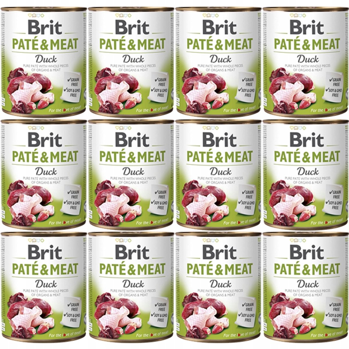 Brit Brit Paté & Meat Serie - Hondenvoer - Eend - 800g - Volledig Diervoeder