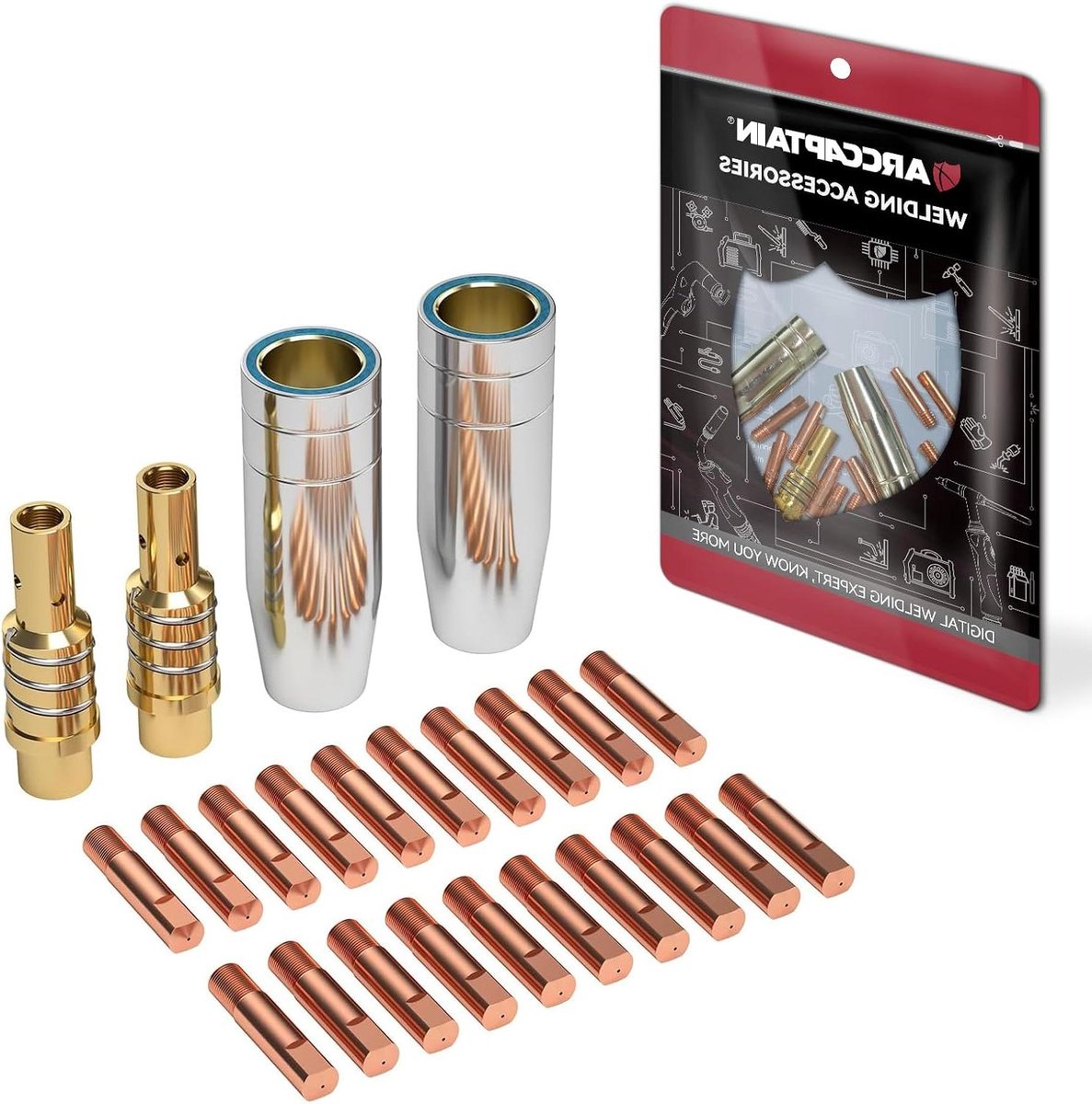 Laspistool Set - MIG Accessoires - Metaal Bewerken - Hoge Kwaliteit Materiaal - 0.9 mm - Koperkleurig