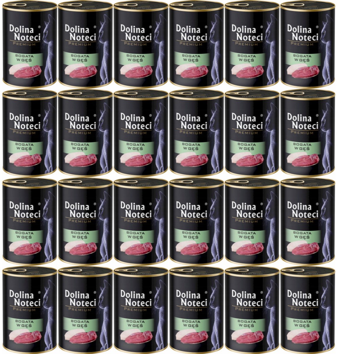 Dolina Noteci Premium - Natvoer voor Katten - Gans - 400g - 24 stuks