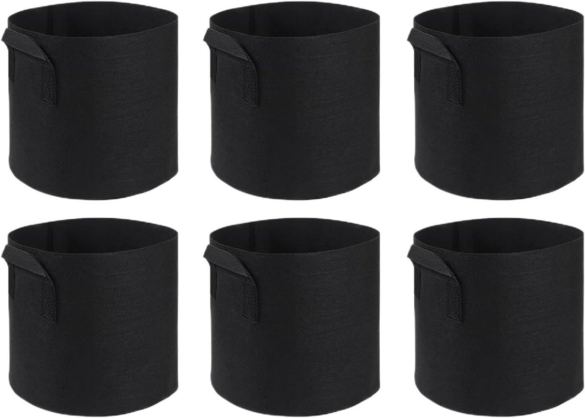 Vijvermanden Set - Waterplant Potten - Planten Kweken - Gezonde Wortelgroei - 6 Stuks - Grijs