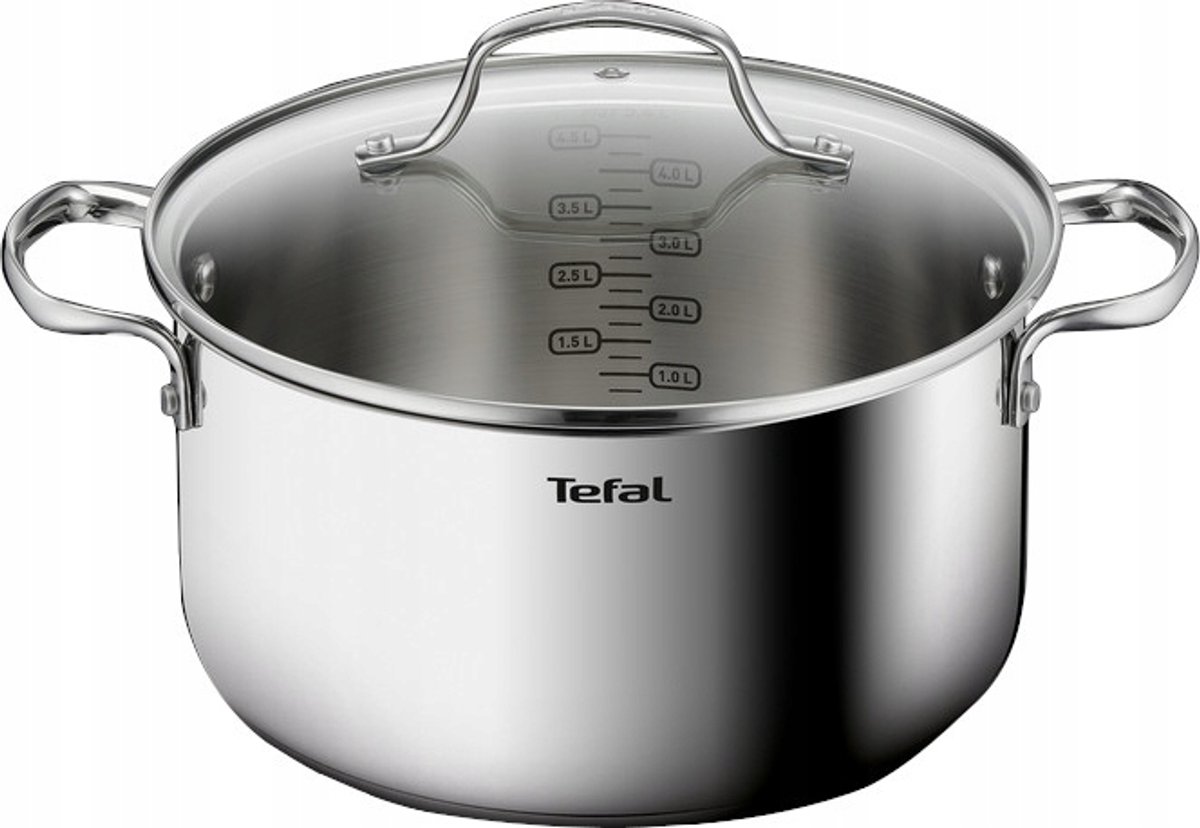 Tefal Infinite Pan met Deksel 24cm 5.4L - Roestvrij Staal, Inductie