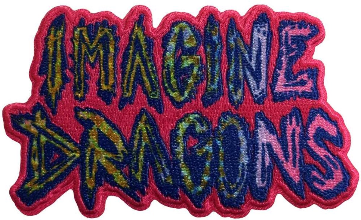 Imagine Dragons - Rainbow Logo Patch - Roze/Multicolours